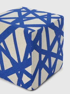 Pouf da esterno cubico Nastri bouclé 40x40x40 cm