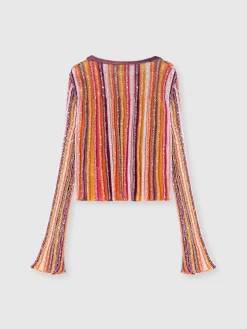 Pullover girocollo in misto vicosa