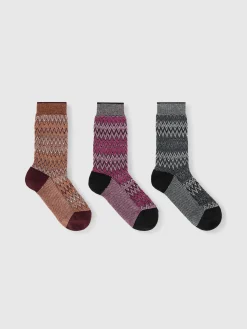 Set 3 calzini zig zag