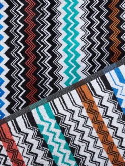 Set 2 pezzi di asciugamani da bagno Neoclassic in spugna di cotone zig zag