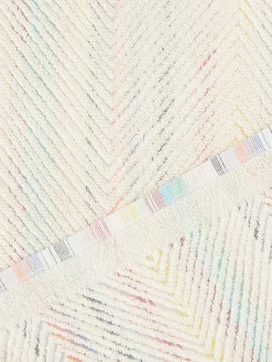 Set 2 pezzi di asciugamani da bagno Harmony in spugna di cotone chevron