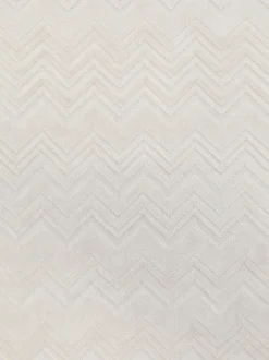 Set 2 pezzi di asciugamani da bagno Chalk in spugna di cotone zig zag