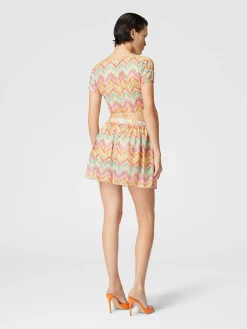 Shorts copricostume in tulle stampato
