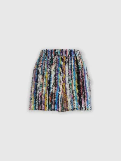 Shorts in lana e mohair bouclé