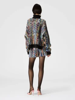 Shorts in lana e mohair bouclé