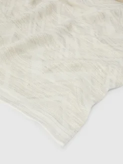 Stola in misto cotone zig zag lamé