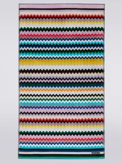 Telo mare 100x180 cm Carlie in spugna di cotone chevron