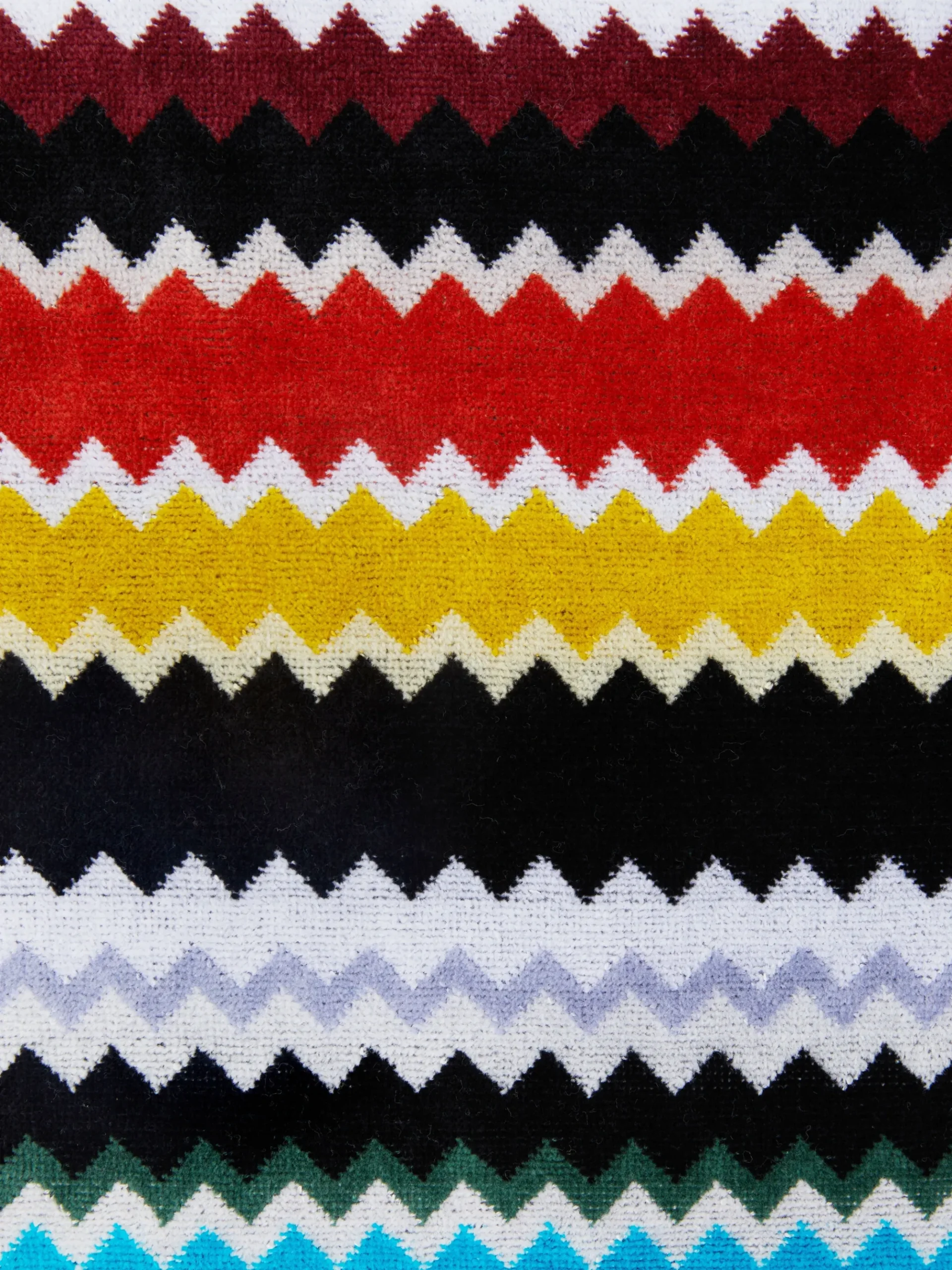 Telo mare 100x180 cm Curt in spugna di cotone zig zag