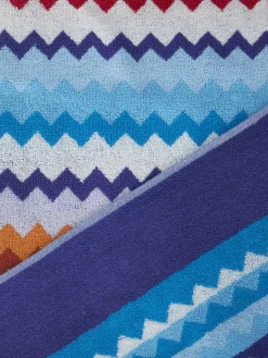 Telo mare 100x180 cm Riverbero in spugna di cotone zig zag