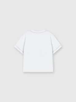 T-shirt girocollo a maniche corte in cotone