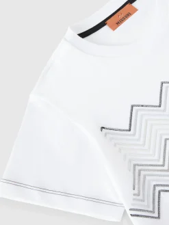 T-shirt girocollo a maniche corte in cotone