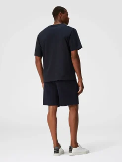T-shirt in jersey di cotone con inserto zig zag