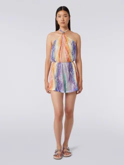Tuta copricostume corta stampa tie-dye