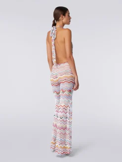 Tuta pantalone crochet con scollatura a V